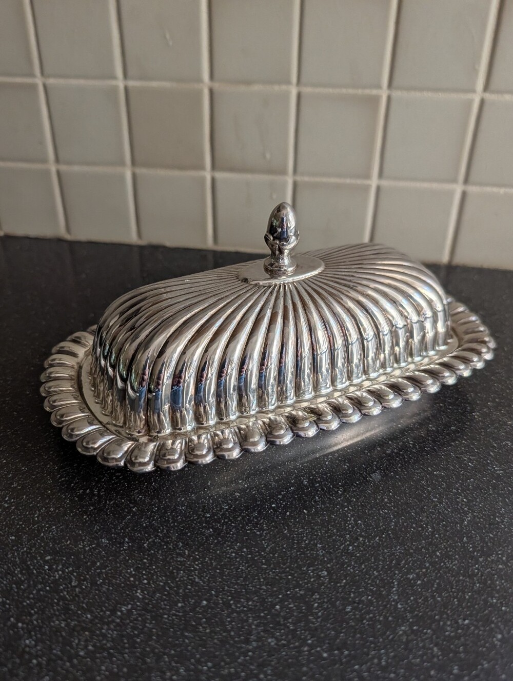 vintage SMITH BROTHERS bros silver plated butter dish